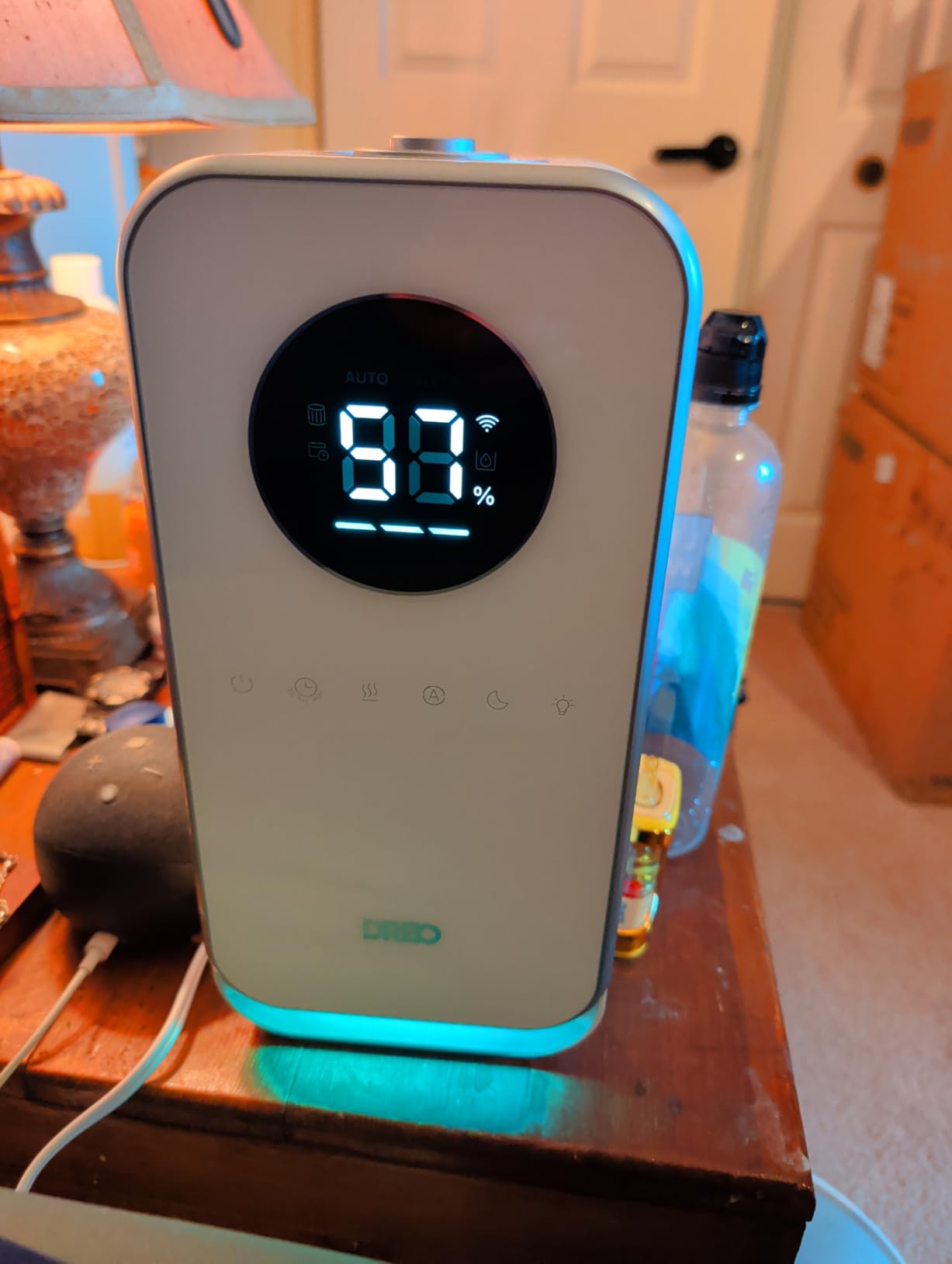 DREO Humidifiers for Bedroom, Top-filled Smart Quiet Cool Mist Humidifier for Large Room Home, Oil Diffuser & Nightlight, 50Hours Runtime for Indoor Plants, with Alexa/Google, White customer photo 1