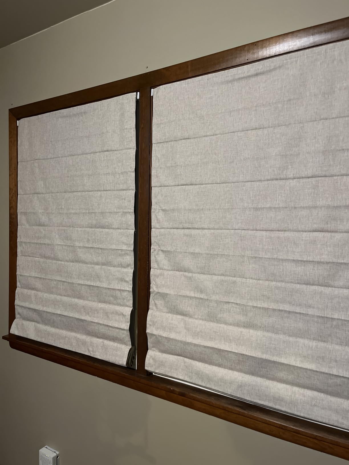 LazBlinds No Drill Cordless Roman Shades, 34'' W x 64'' H, Beige | Easy to Install, Light Blocking & Heat Insulating, Perfect for Bedrooms & Kids' Rooms customer photo 2