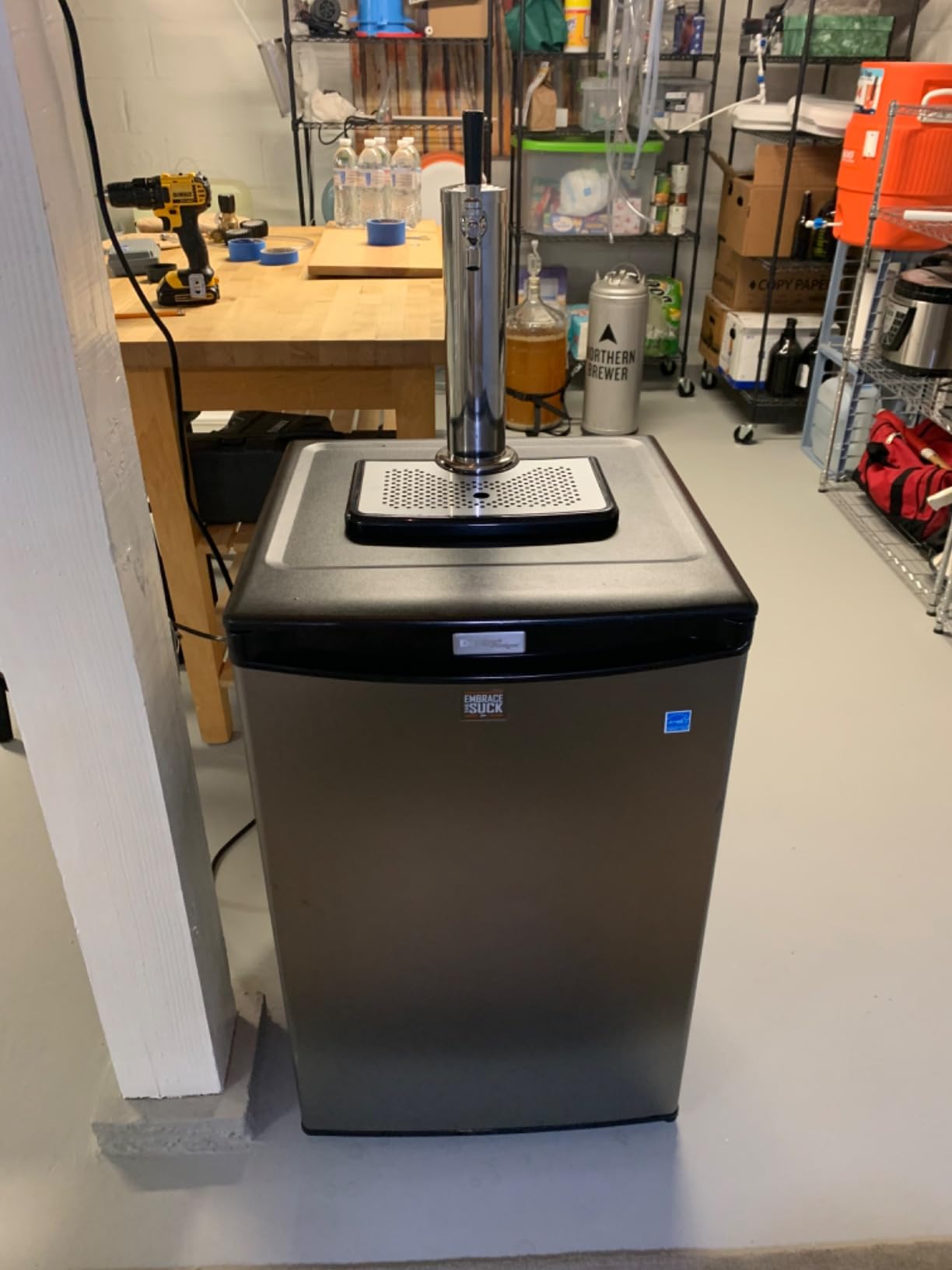 3 Beer Tap Stainless Steel Beer Tower 3'' Flange For Kegerator Tower | Kegerator Beer Tap Tower, Countertop & Kegerator Mount, Pre-Assembled Lines With Beer Faucet For Beer Wine Juice Dispensing customer photo 1