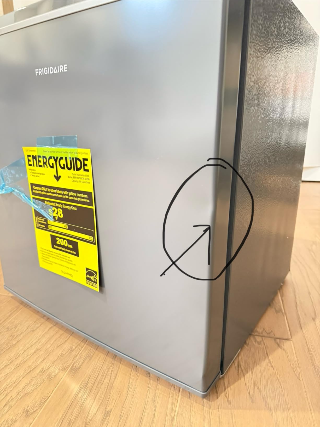 Frigidaire 1.6 cu ft Compact Mini Fridge, Perfect for Home or Office, Contemporary Series, Black customer photo 1