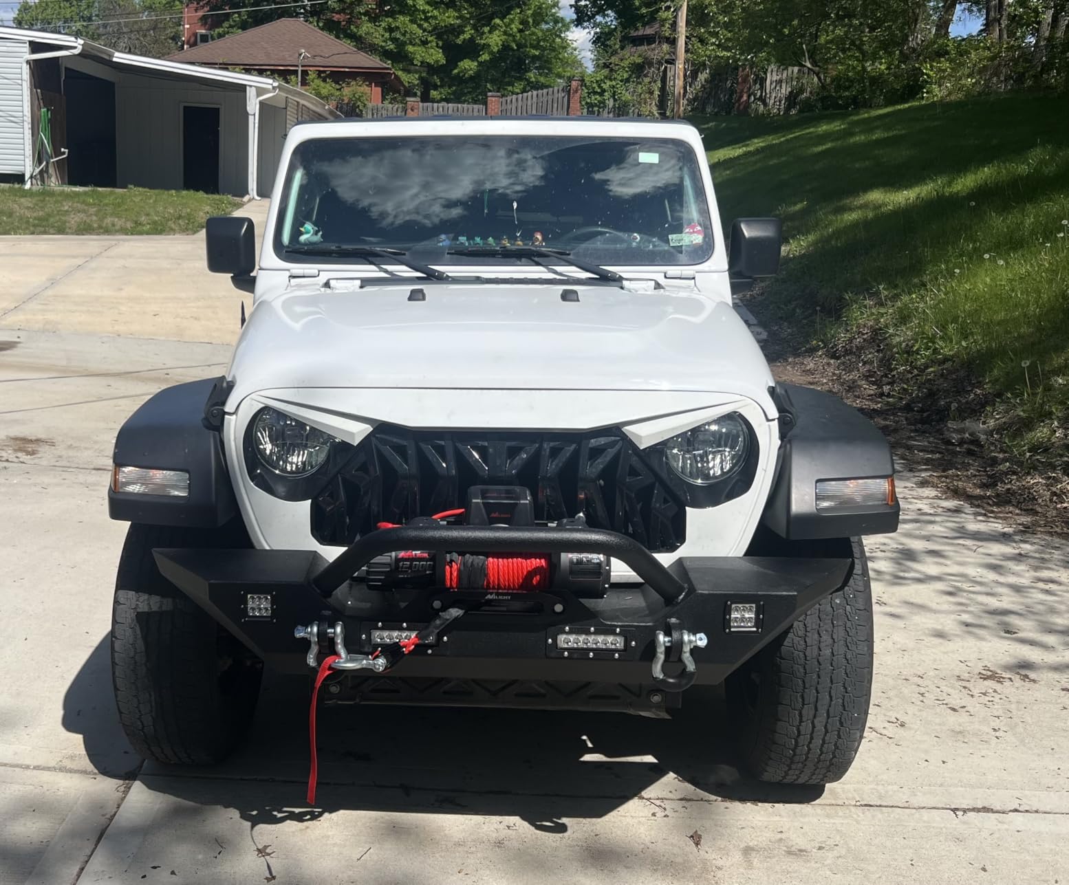 Nilight 12,000 lb Electric Truck Winch 12V w/ Synthetic Rope for Jeep Recovery - Waterproof Heavy Duty Towing Winch with Wireless & Wired Remote Fairlead for Pickup Truck SUV Trailer Off-Road Recovery customer photo 2