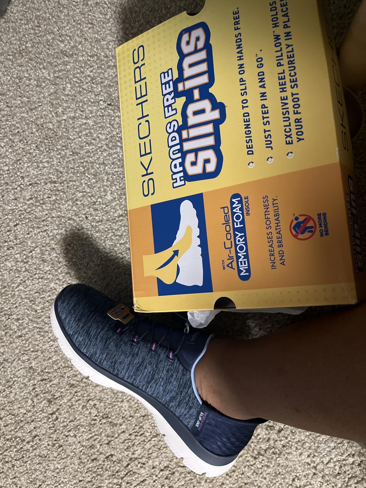 Skechers Women's Bobs Squad - Tough Talk Sneakers | Slip-ins, Heel Pillow holds your foot secure, Air-Cooled Memory Foam Insole, Machine washable, Flexible traction outsole customer photo 1