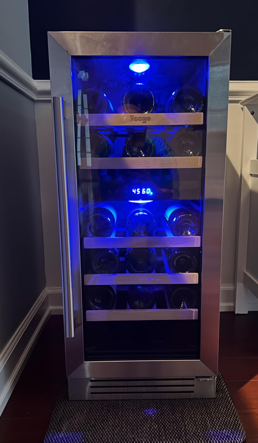 Yeego 15 Inch Wine Fridge, 33 Bottle Wine Cooler with Glass Door | Built-In or Freestanding, Under Counter Wine Refrigerator with 40-65°F | For Home Bar, Kitchen customer photo 2
