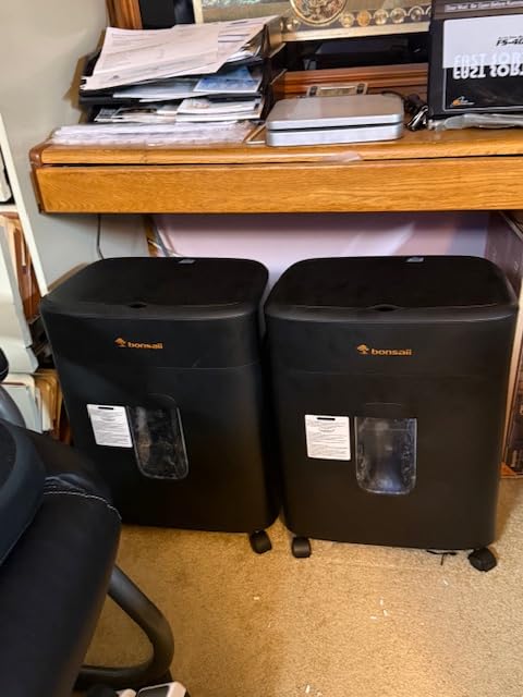 Bonsaii 100-Sheet Auto Feed Micro-Cut Paper Shredder Heavy Duty | 30-Min Run, P-4 Security Level, Jam-Proof, Shreds Staples & Credit Cards, 4.2-Gal Bin with Wheels, for Home Office C231-D customer photo 1