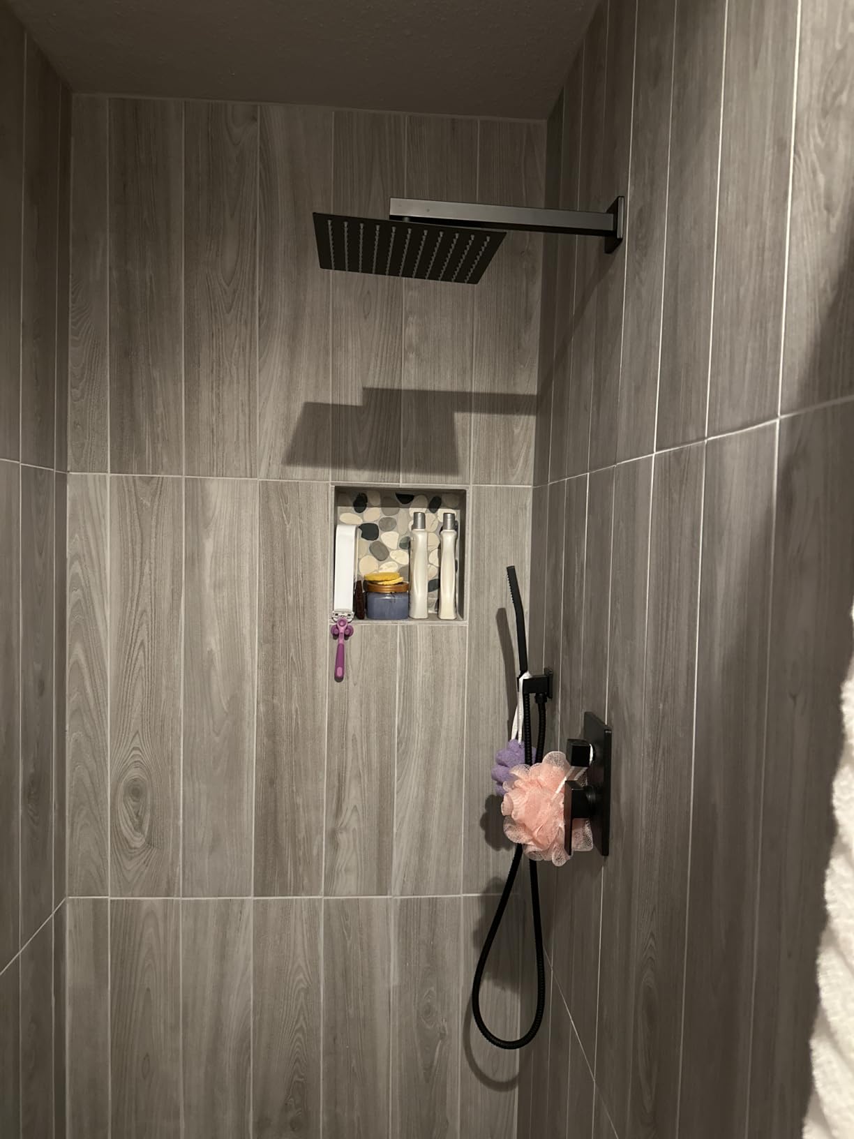 Aolemi Shower Faucet Set with Handheld Brushed Nickel 8 Inch Head | Pressure Balance Shower Valve and Trim Kit, SUS304 Rain Head and Handle System, All Metal, Wall Mount, Bathroom, Handheld Spray customer photo 1
