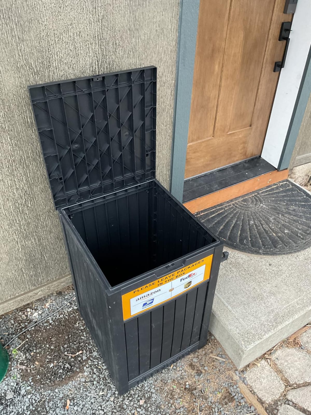 Package Delivery Box for Outside with Sign, 48 Gallon Storage with Lockable Secure, Large Double Wall Resin Outdoor Package Delivery Waterproof customer photo 2