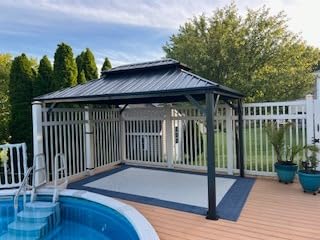 Domi 13x16.5FT Solarium Sunroom Kit, Outdoor Enclosed Patio Sunroom Gazebo with Aluminum Frame, Permanent Freestanding Hardtop Gazebo with 2 Sliding Doors (Front and Rear), Movable PVC Windows customer photo 1