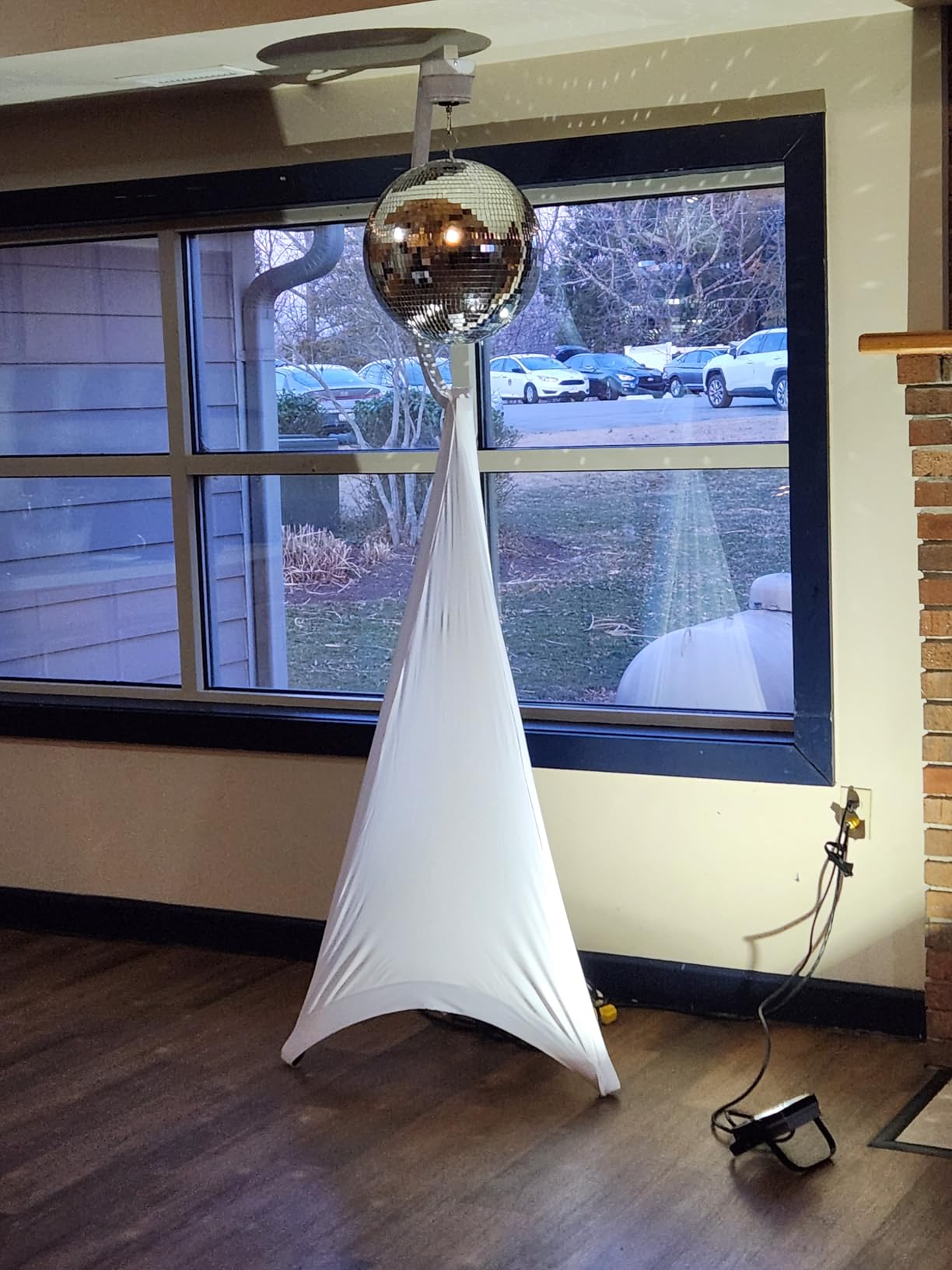 16inch Large Mirror Disco Ball - Hanging Big Disco Ball for Party Decorations with 15pcs Replacement Mirrors customer photo 2