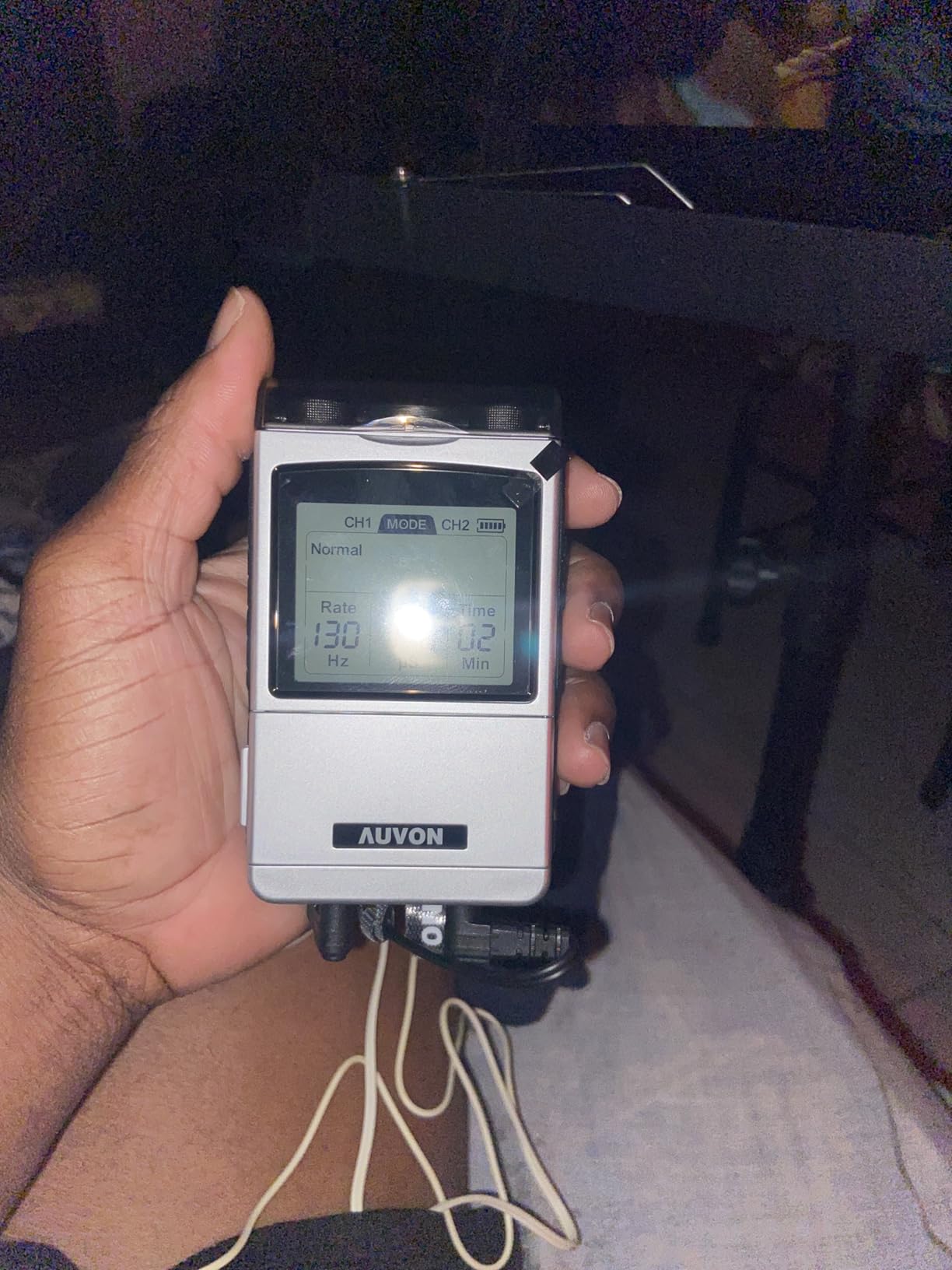 AUVON Rechargeable Digital TENS Unit Muscle Stimulator, Customizable 8-Mode | TENS Machine with 40 Levels for Gradual Neck, Shoulder, Back Pain Relief, 600 mAh Battery Life, 12 Electrodes customer photo 2