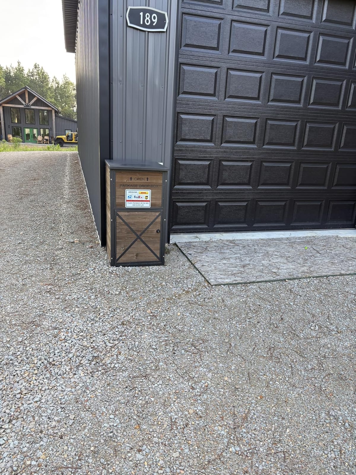 GUTINNEEN Package Delivery Boxes for Outside, Metal Frame Large Parcel Drop Box with Combination Lockable, Secure Anti Theft Package Delivery Box for Porch Curbside customer photo 2
