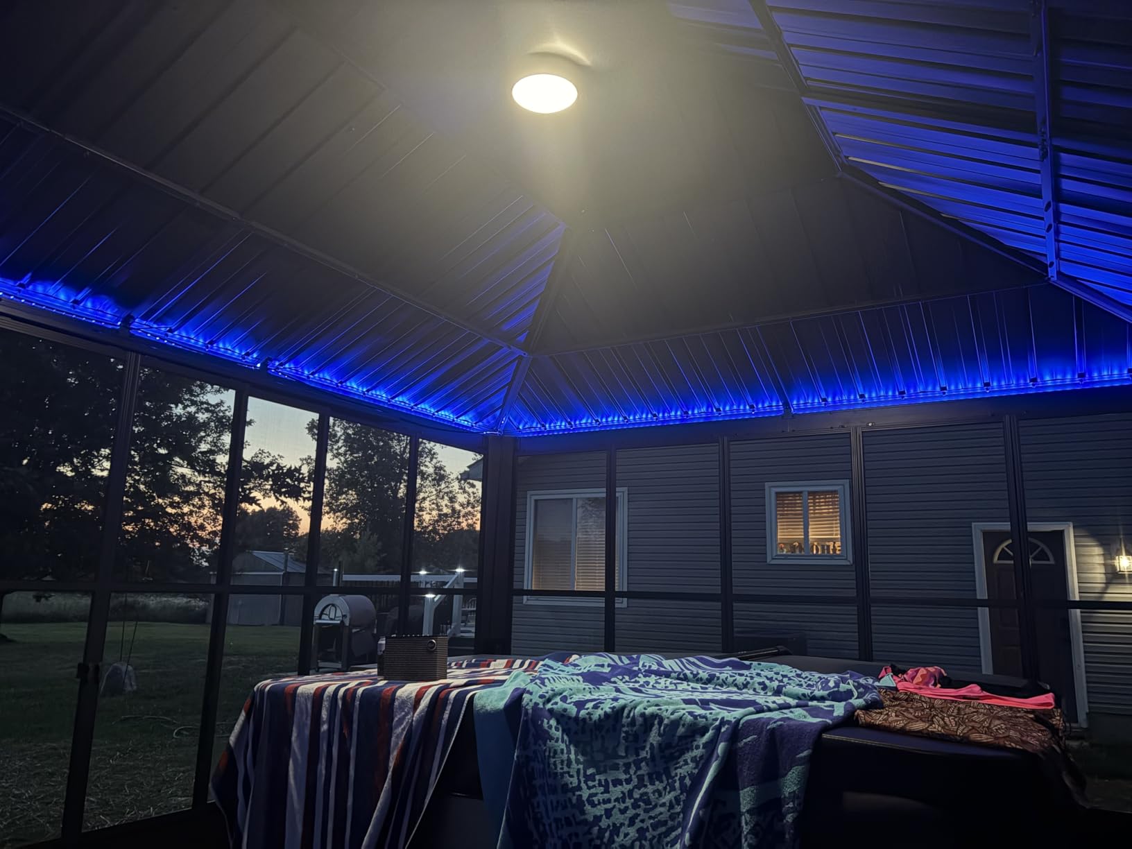 PURPLE LEAF Enclosed Gazebo 12' x 14' Aluminum Gazebo, Grey, Built To Last Outdoors, Extend Your Living Area, Reliable Weather Protection, Sliding Doors on Front & Back customer photo 1