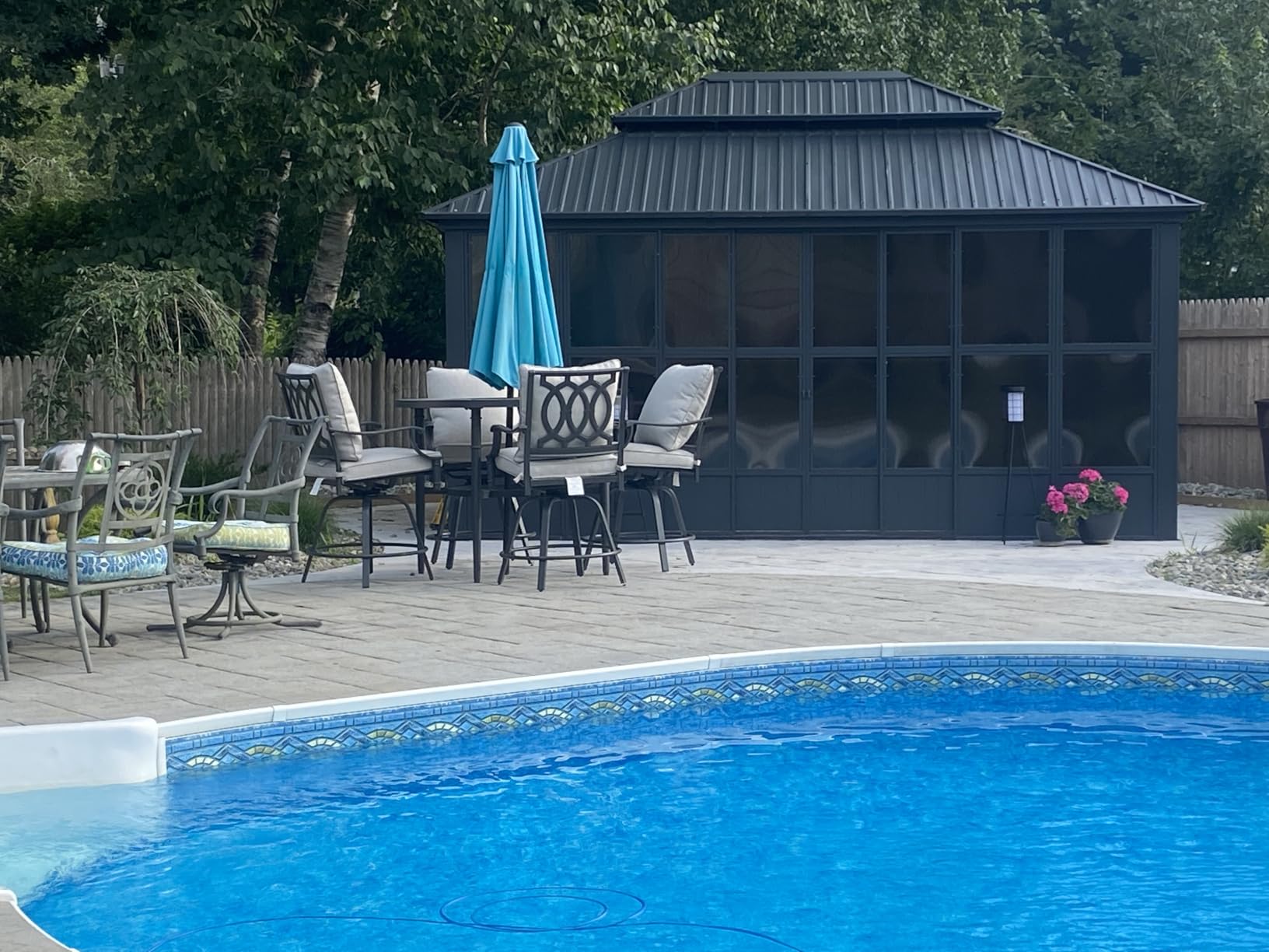 PURPLE LEAF Enclosed Gazebo 12' x 14' Aluminum Gazebo, Grey, Built To Last Outdoors, Extend Your Living Area, Reliable Weather Protection, Sliding Doors on Front & Back customer photo 2