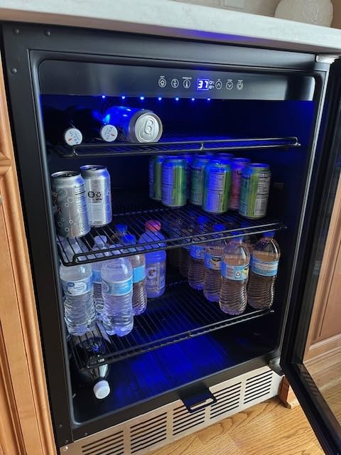 FoMup Commercial Display Refrigerator with Reversible Glass Door, Upright Beverage Cooler Merchandiser, Drink Fridge with Door Lock for Restaurant Supermarket Convenience Store, 13.8 Cu.Ft customer photo 2
