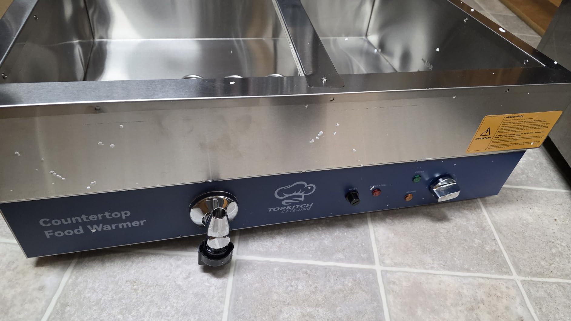 TOPKITCH ETL Listed 6 Pan Commercial Food Warmer, Electric Bain Marie Countertop Stainless Steel Buffet Steam Table for Catering and Restaurants customer photo 1