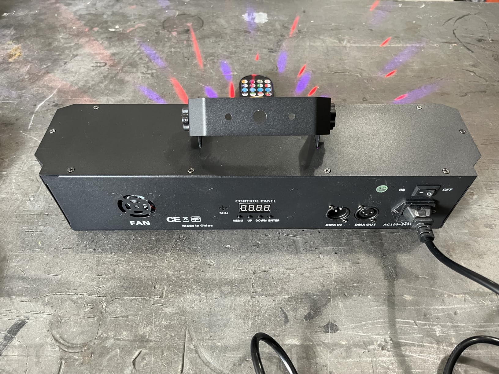 Multi-Effect DJ Lights for Parties, DMX512 Laser Light Show with Disco Ball, RGB Laser, UV Blacklight, Gold Strobe, Sound Activated Party Light for Home Karaoke Birthday, AUSMAWEE customer photo 2