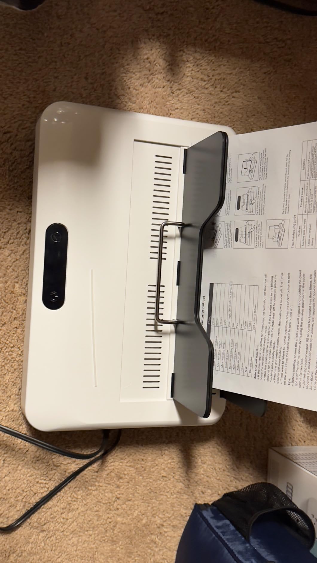 Thermal Binding Machine, 500 Sheets Capacity, No Preheat Time, Digital Touch Panel with Air Cooling, Electric Binder for A4/A5/Letter Size Business Documents, Office and Home Projects customer photo 2