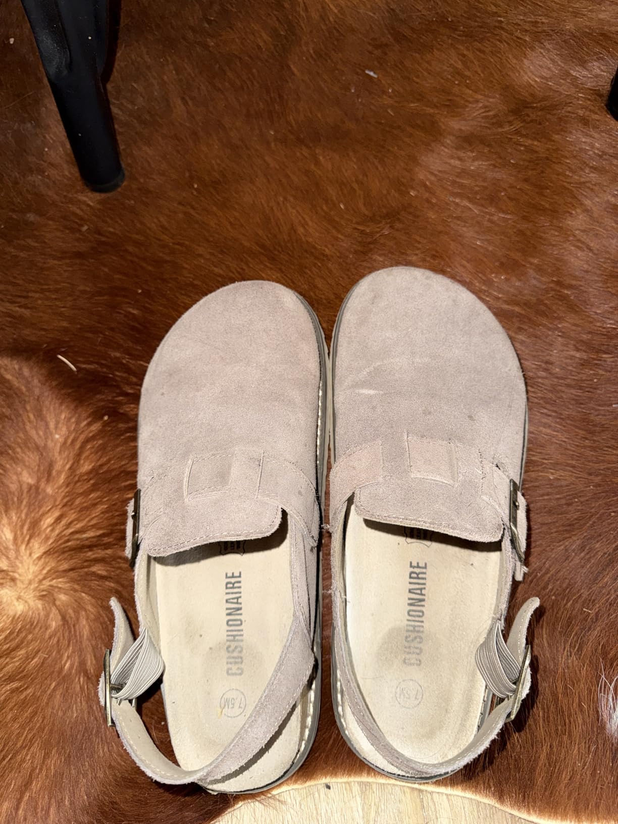 CUSHIONAIRE Brooklyn Genuine Suede Slingback Clogs for Women with Buckle customer photo 2
