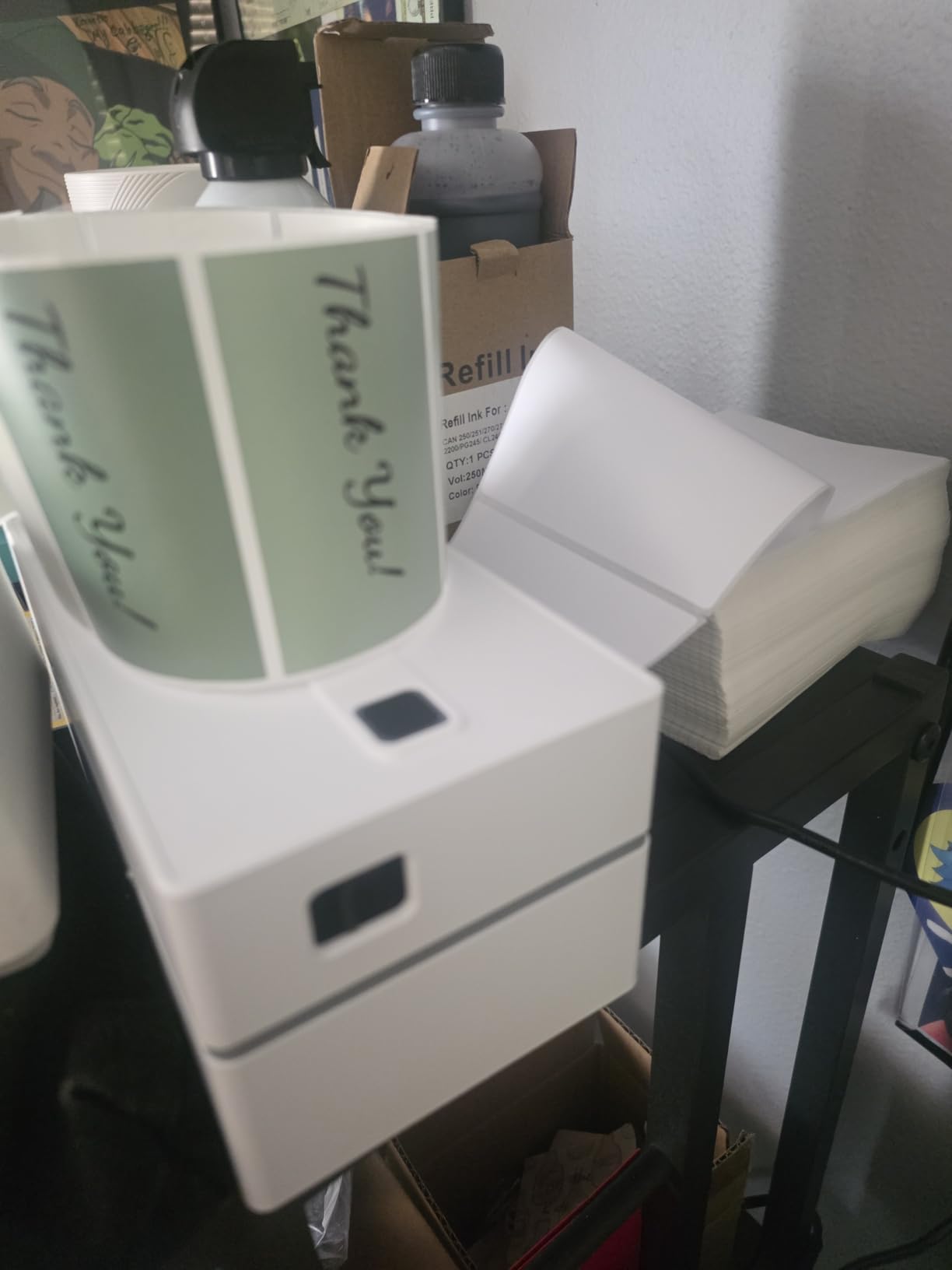 KNAON Bluetooth Thermal Shipping Label Printer, 4x6 Portable Thermal Address Label Printer for Small Business, Compatible with iPhone, Android, Windows, Mac - Works with Etsy Shopify USPS&More, White customer photo 1