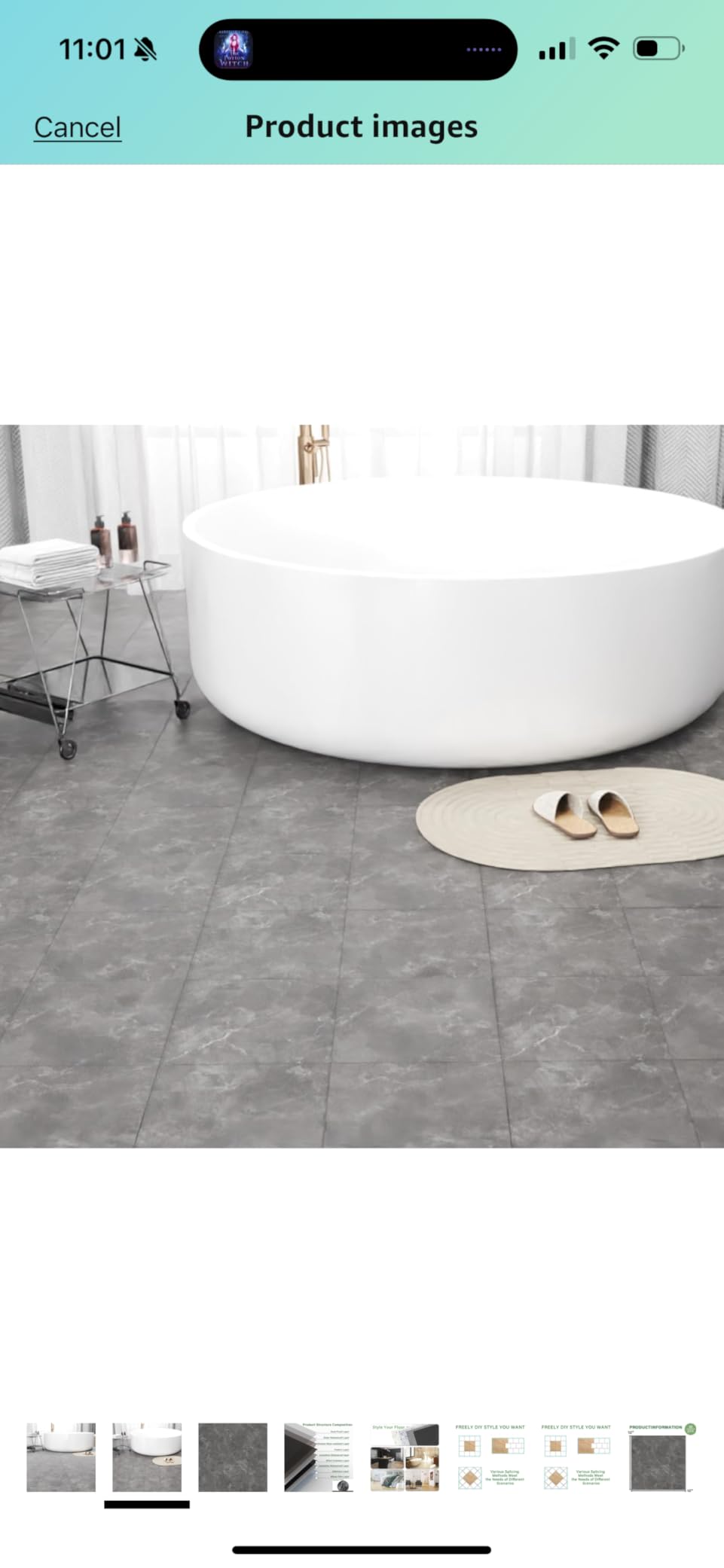 20-Pack Peel & Stick Floor Tiles 12 x 12 inch Vinyl Floor Self Adhesive Waterproof Flooring Planks DIY for Bathroom, Kitchen, Living Room, RV, Cover 20 Sq. Ft, White Vein Marble customer photo 2