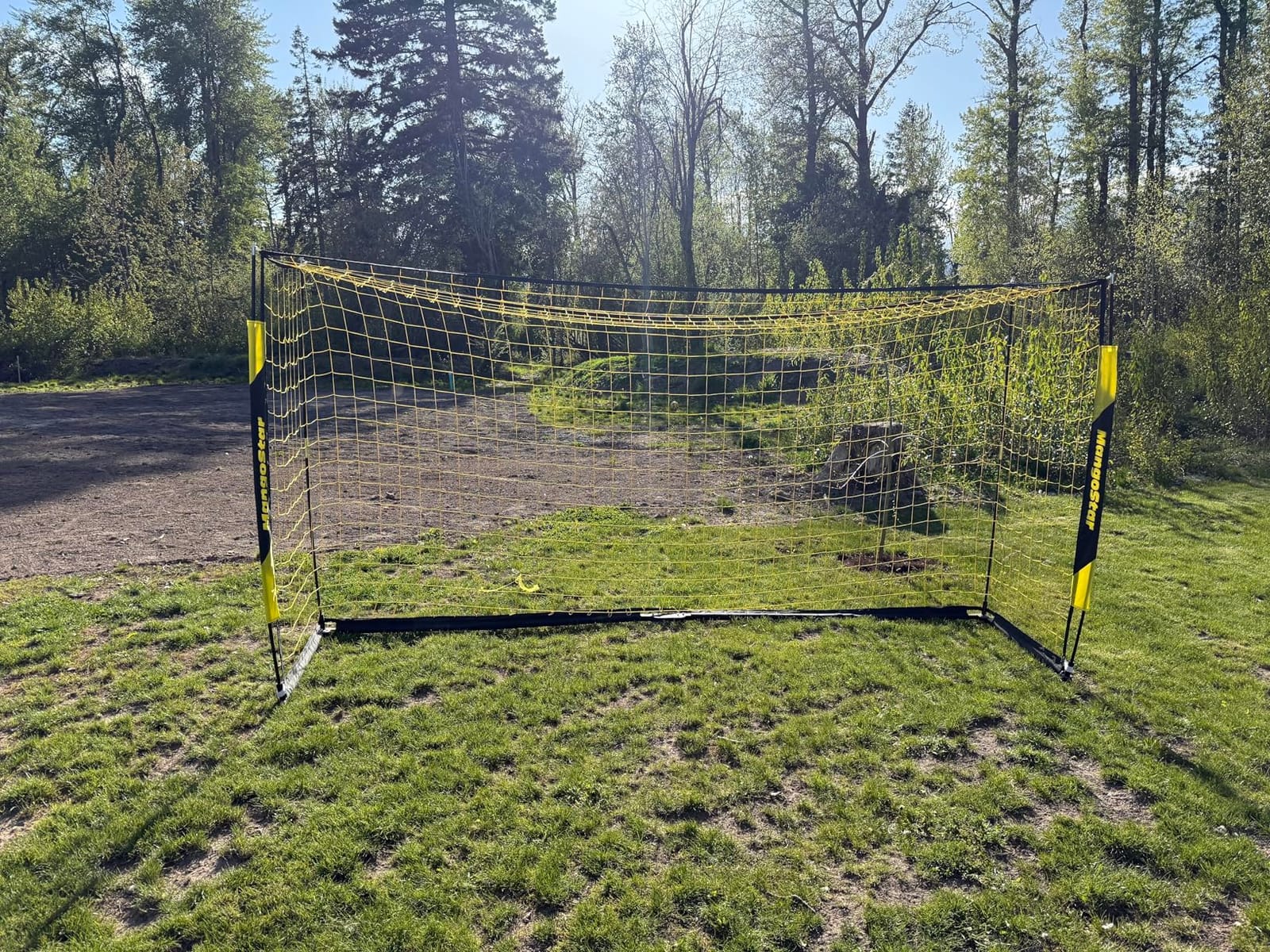 MangoStar Soccer Goal 12X6 FT Soccer Goals for Backyard Portable Soccer Net | Collapsible Design, Easy Setup, Weatherproof Large Soccer Goal for Indoor Outdoor Practice Training with Carry Bag, Stakes customer photo 1