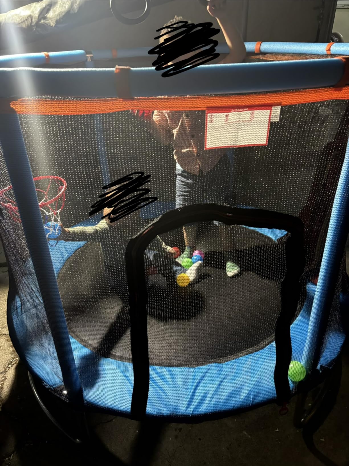 Trampoline for Kids, Upgrade Full Anti-Rust 440lbs Toddler Trampoline with Net, Upgraded Ring Legs with Adjustable Gymnastics Bar & Toys, Gifts for Ages 1-8 Boys & Girls customer photo 2