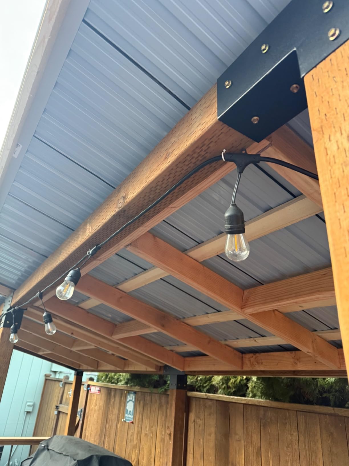 Metal Roof Panels 25 pcs 6.1ft Length Galvanized Steel Corrugated Tin Roofing Panels Gazebo Top Cover Garages, Sheds, Stables and Mobile Homes Replacement for Patio Outdoor Garden, Gray customer photo 1