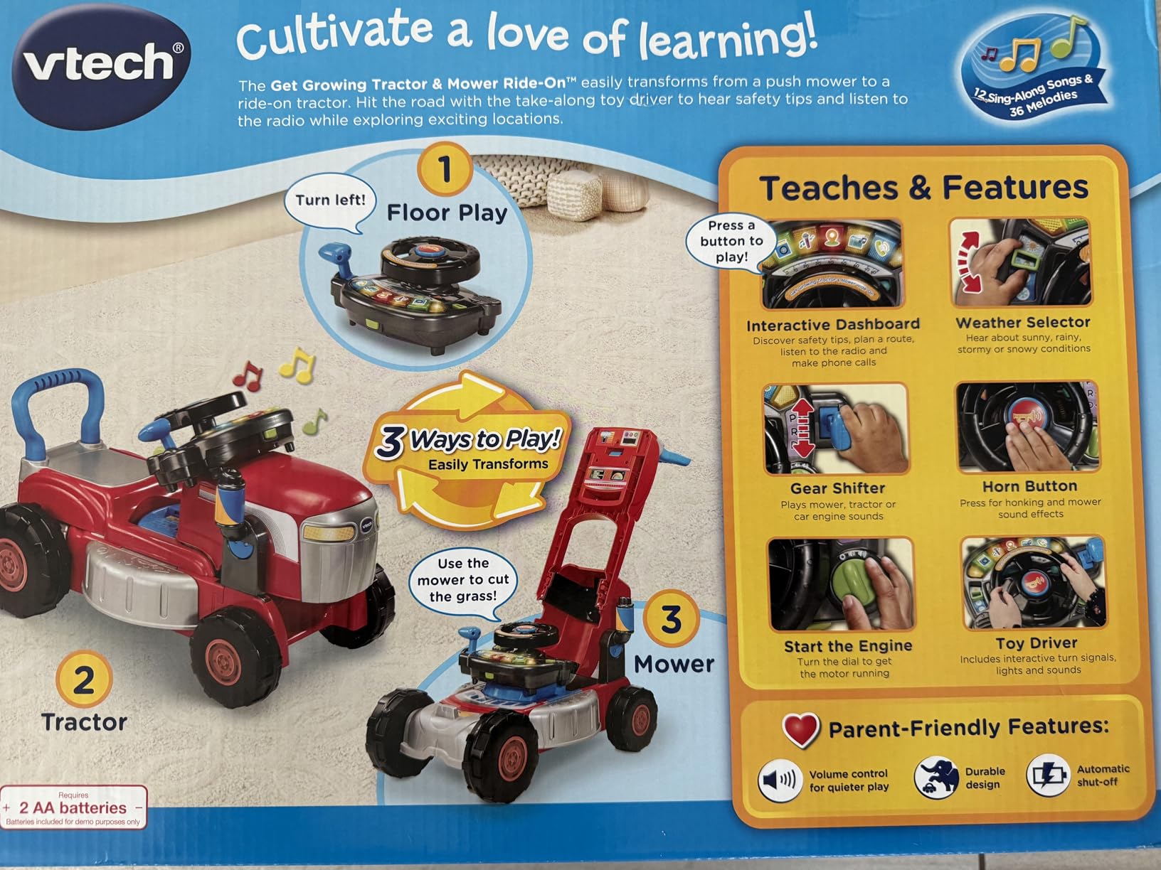 VTech Get Growing Tractor and Mower Ride-On customer photo 1