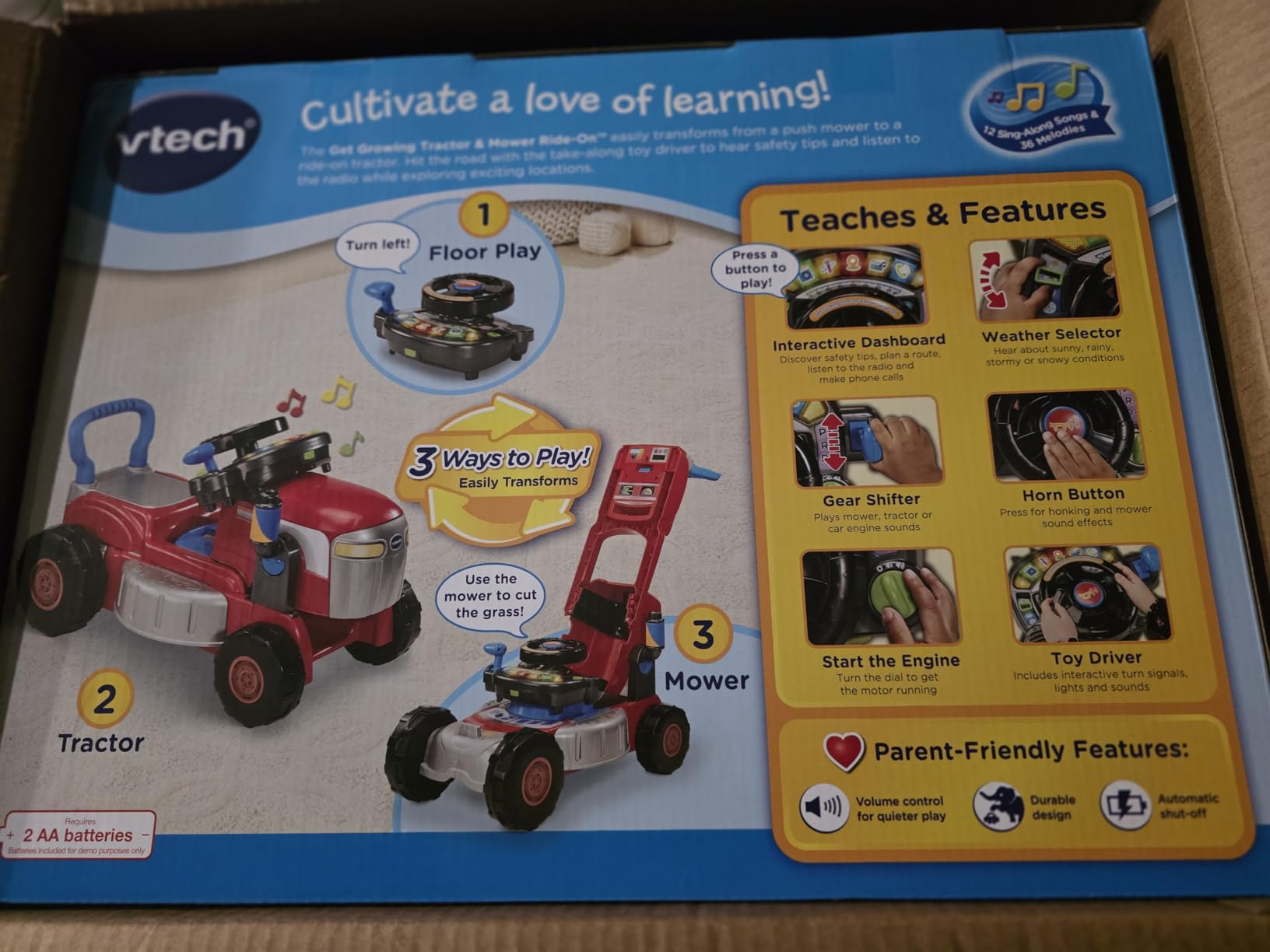 VTech Get Growing Tractor and Mower Ride-On customer photo 2