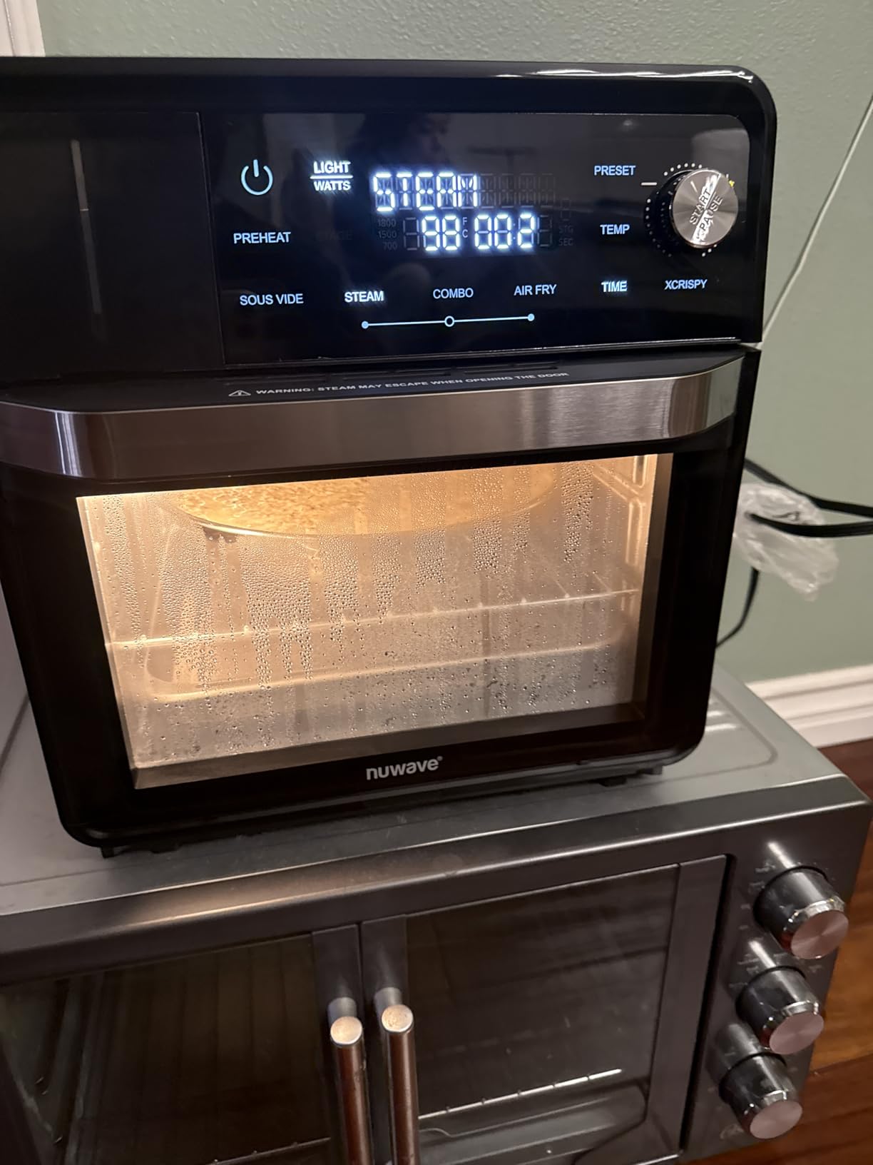 Nuwave Combi Steam Oven, Non-Toxic Stainless Steel Multi-Cooker, 16 quarts | Air Fry, Sous Vide, Toast & More, 50-450F Precision, 120 Presets, Moisture Control, Programmable, Easy to Clean customer photo 2