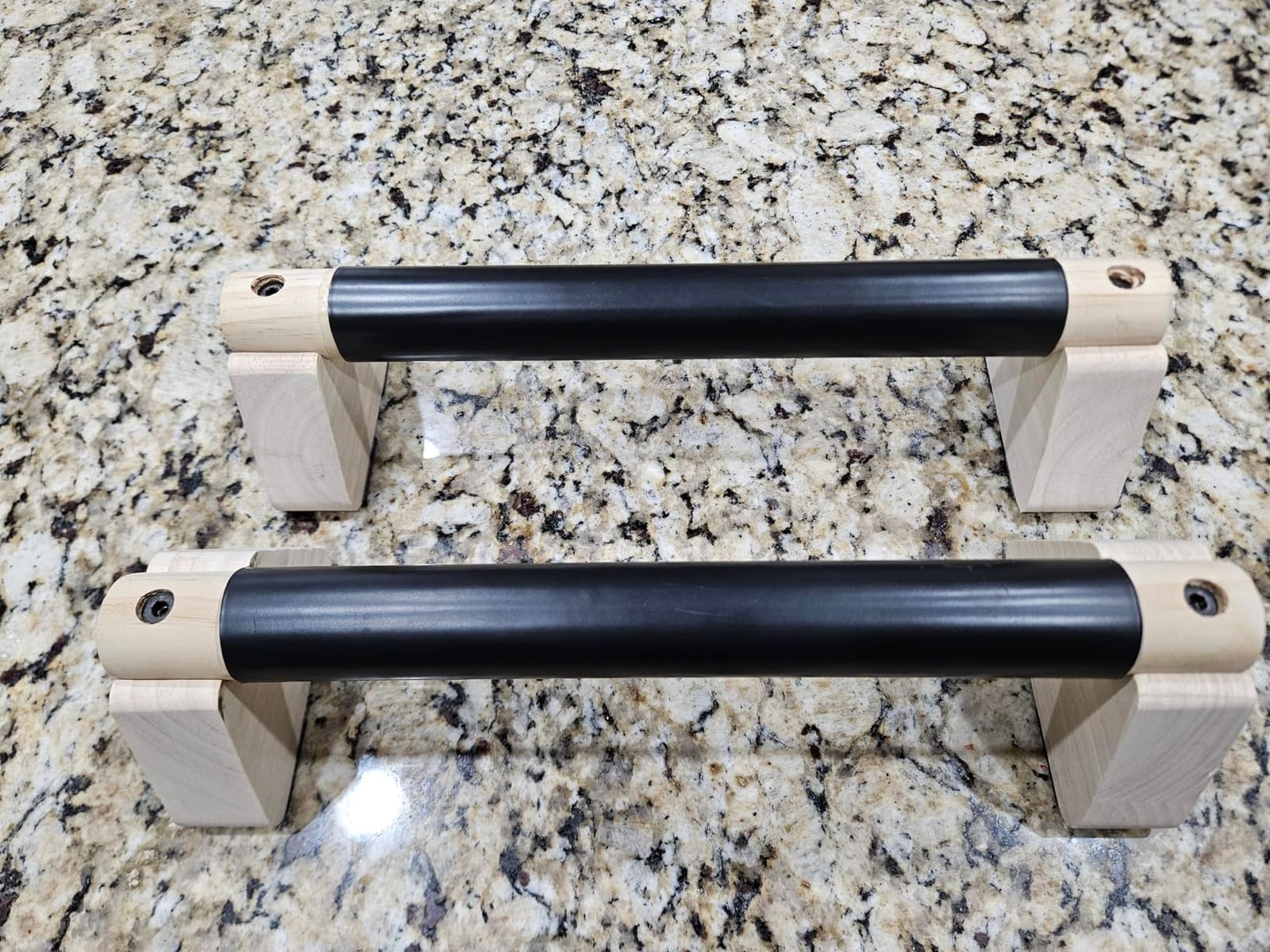 Parallettes Bars - Wooden Calisthenics Equipment for Handstand Training, Push Up Bars & Calisthenics Bar - Handstand Blocks and Pushup Handles for Men customer photo 2