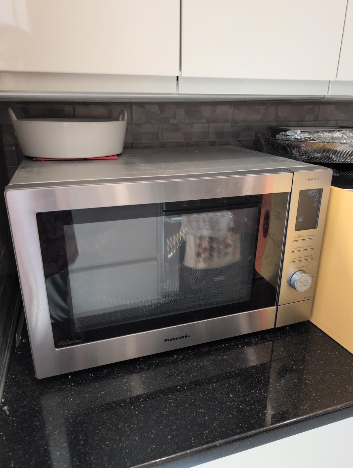 Panasonic HomeChef 4-in-1 Countertop Microwave Air Fryer Combo, Time-Saving 20 Presets + App-Linked Recipes, 1000W 1.2 cu ft Inverter Multi Oven & Convection Tech - NN-CV87QS Stainless Steel customer photo 1