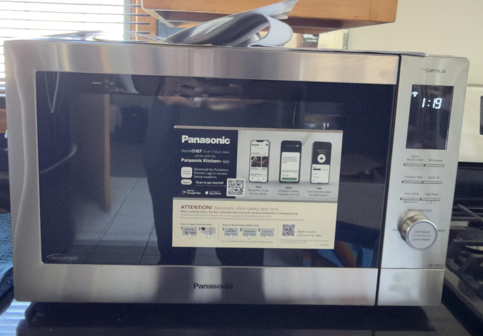 Panasonic HomeChef 4-in-1 Countertop Microwave Air Fryer Combo, Time-Saving 20 Presets + App-Linked Recipes, 1000W 1.2 cu ft Inverter Multi Oven & Convection Tech - NN-CV87QS Stainless Steel customer photo 2