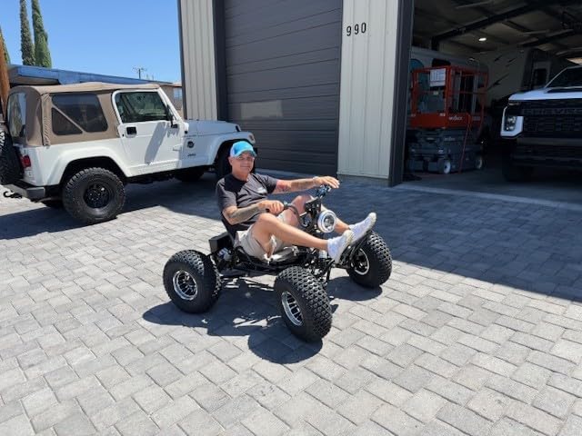 Zyliathor 48V Electric Go Kart for Adults & Teens, 20Ah Battery, 4000W Peak | 30-Mile Range, Speed Control, Shaft Drive Differential, Hydraulic Brake, LED Light, All-Terrain Tires for Outdoor Fun (Black) customer photo 2