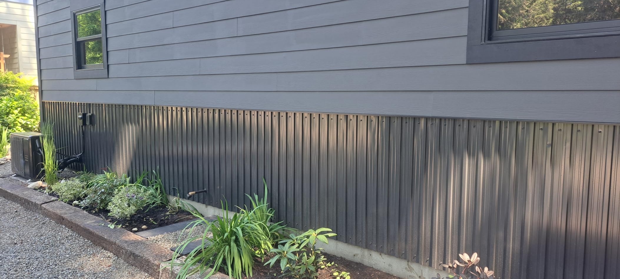Corrugated Roofing Panels Galvanized Steel Roof Panels, L60.63 x W16.77 Inch Heavy Duty Metal Roof Panels, Roof Protector for Garages, Sheds, Stables and Mobile Homes, Black, 10PCS customer photo 2