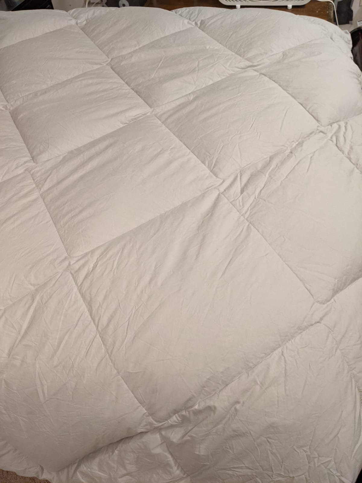 APSMILE Oversize Queen Duvet Insert, Down Feather Fiber Comforter - All Season | 750FP Fluffy Hotel Blanket, 400TC Noiseless Fabric, 8 Corner Loops, DOWNPASS Certified, Machine Washable White Bedding, 98x98 customer photo 2