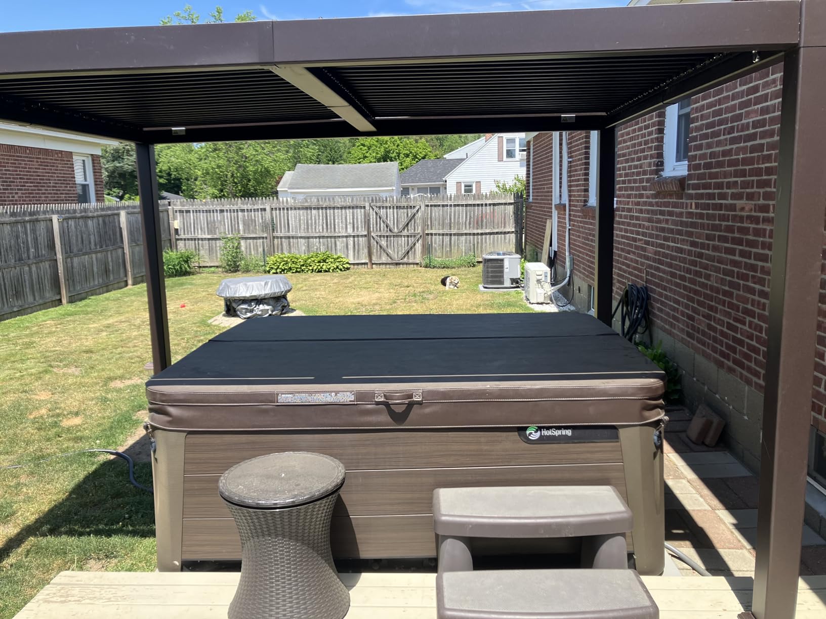 PURPLE LEAF Patio Louvered Pergola 10' x 14' Outdoor Hardtop Gazebo Bronze customer photo 2