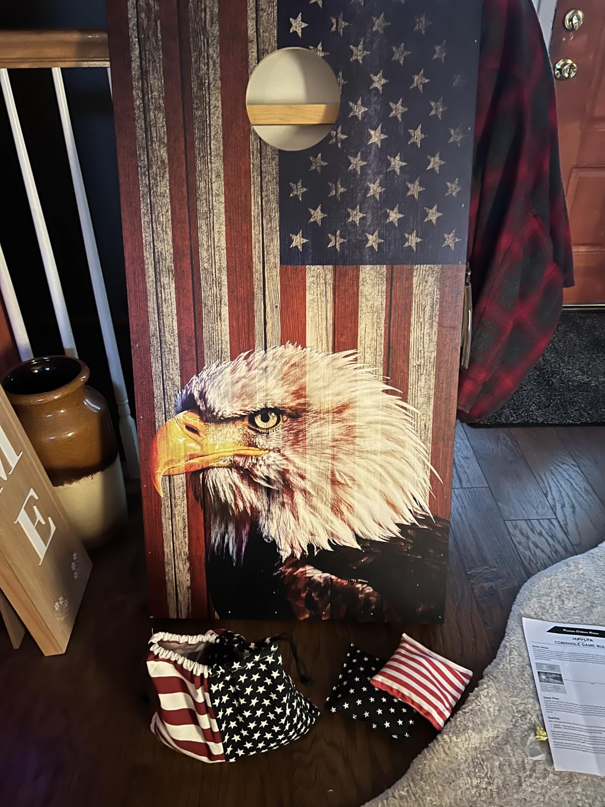 Cornhole Board Set,Corn Hole Games for Adults Outdoor,2X4FT Solid Wood Regulation Cornhole Boards with 8 Cornhole Beans Bags & Carry Case customer photo 1