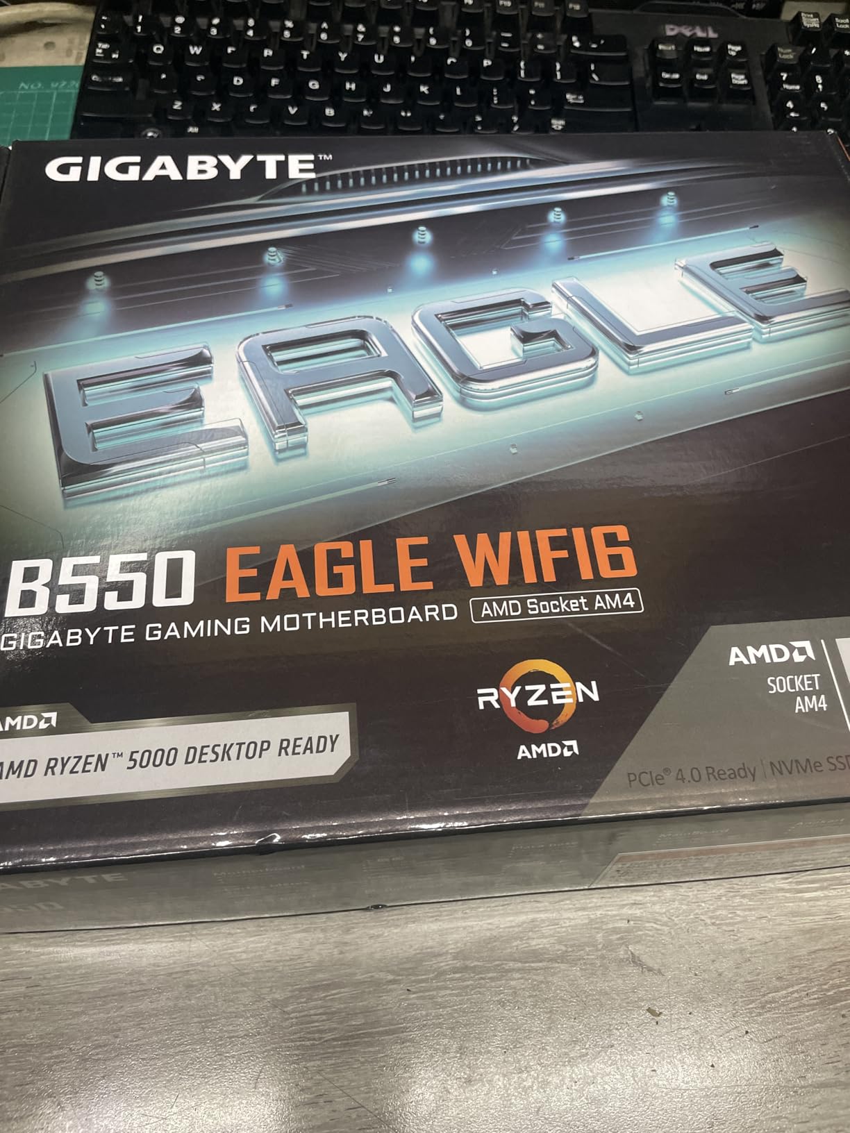 GIGABYTE B550 Eagle WIFI6 AMD AM4 ATX Motherboard, Supports Ryzen 5000/4000/3000 Processors, DDR4, 10+3 Power Phase, 2X M.2, PCIe 4.0, USB-C, WIFI6, GbE LAN, PCIe EZ-Latch, EZ-Latch, RGB Fusion customer photo 2