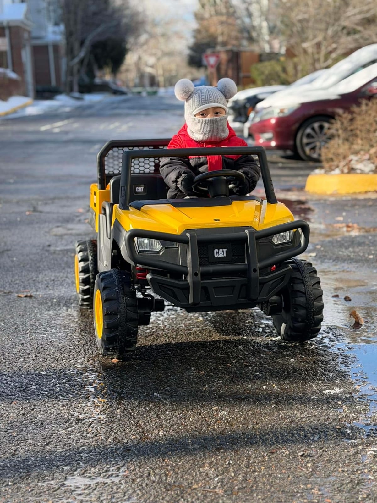 ANPABO Licensed Caterpillar 24V Ride On Toys with Dump Bed and Shovel | 2 seater ride on dump truck, remote control, 4x100w motors, up to 5mph, rear shock absorbers, bluetooth, gift for kids 3-6 customer photo 2