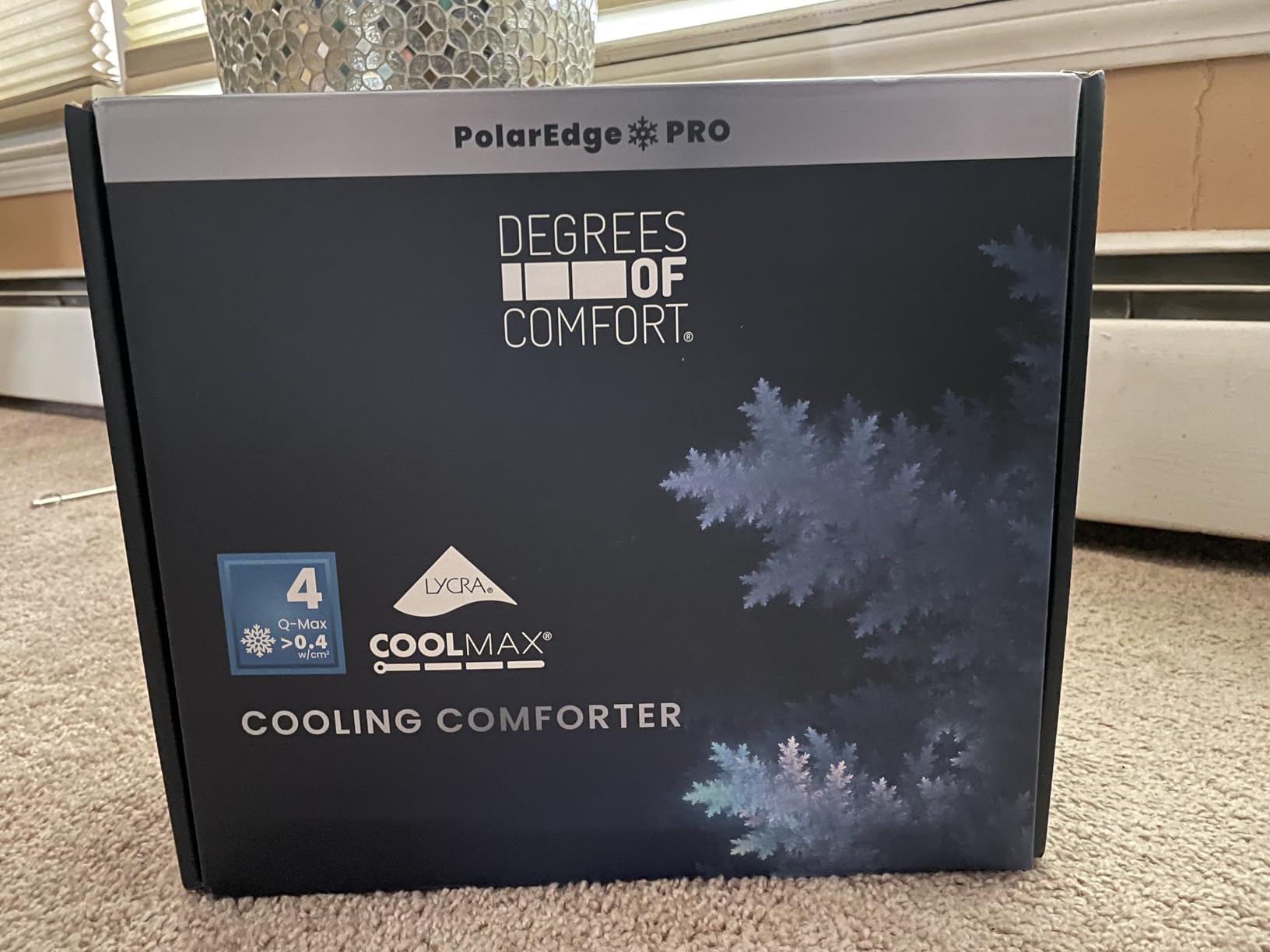 COOLMAX Cooling Comforter Queen Navy Blue - Branded Moisture-Wicking Fiber by INVISTA, Q-MAX 0.4 Cool-To-Touch, Dual-Sided Breathable for Hot Sleepers, OEKO-TEX, 90x90 Masculine Bedding customer photo 2