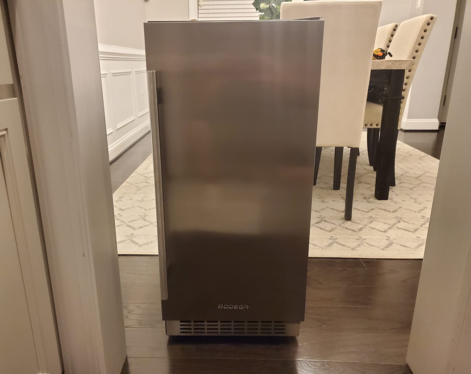 BODEGA 12.5 Cu.Ft Commercial Glass Door Drink Display Beverage Refrigerator | Upright commercial merchandiser; tempered glass door; lockable casters for retail drink display customer photo 1