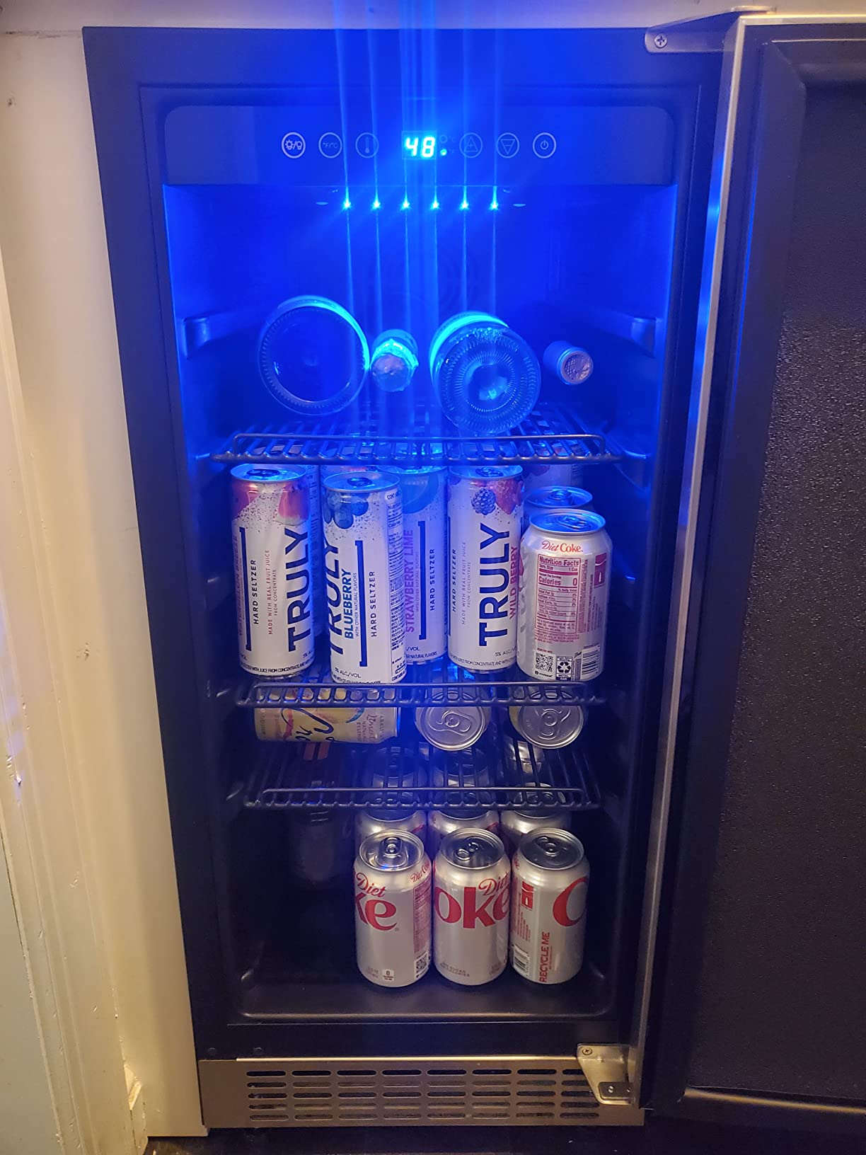 BODEGA 12.5 Cu.Ft Commercial Glass Door Drink Display Beverage Refrigerator | Upright commercial merchandiser; tempered glass door; lockable casters for retail drink display customer photo 2