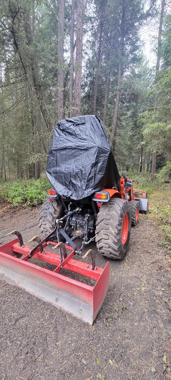 Tractor Cover Waterproof Heavy Duty, Tear-Resistant Anti-UV Compact Utility Tractor Cowling Cover with Buckle, Compatible with Kubota, Bobcat, Mahindra, John Deere and More customer photo 2