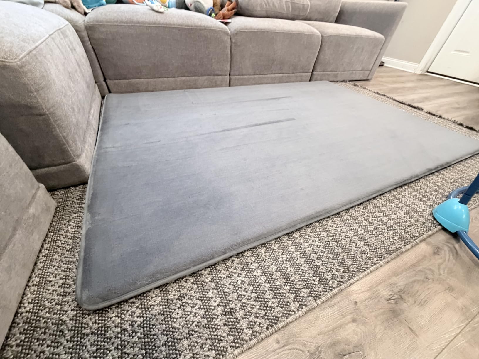 Huloo Sleep Baby Play Mat for Floor, 1.3 inch Thick Elasti-Foam 50x50 Playpen Mat customer photo 1