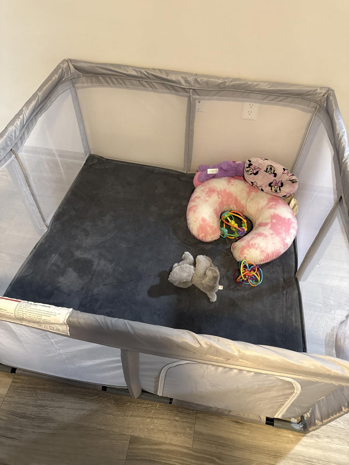 Huloo Sleep Baby Play Mat for Floor, 1.3 inch Thick Elasti-Foam 50x50 Playpen Mat customer photo 2