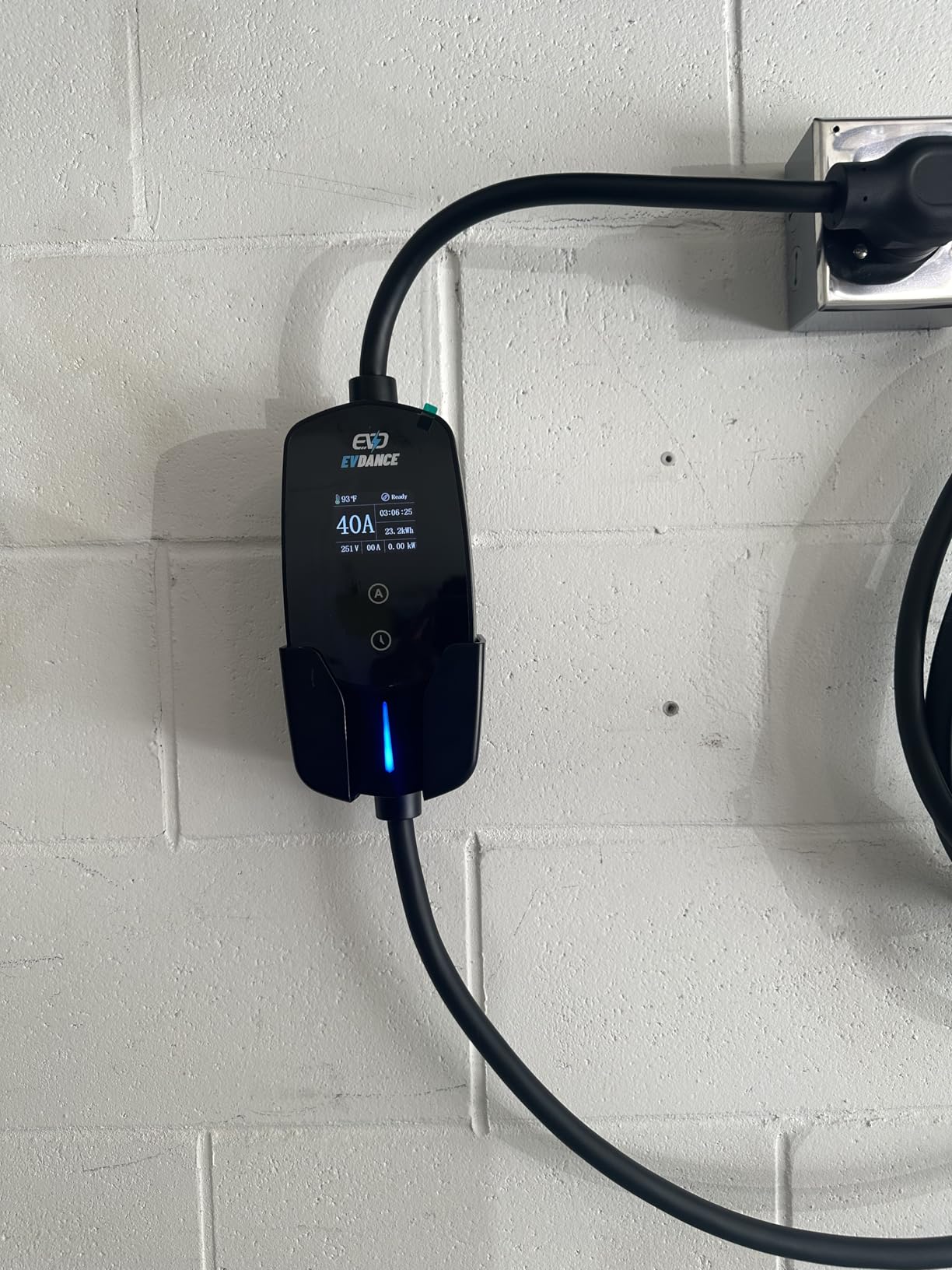 EVDANCE Level 2 EV Charger 40Amp, 240V 9.6KW Portable Electric Vehicle Charging Stations with NEMA 14-50P, 25FT Cable Adjustable Current/Timing Delay Home Electric Car Charger for J1772 BEVs/PHEVs customer photo 2