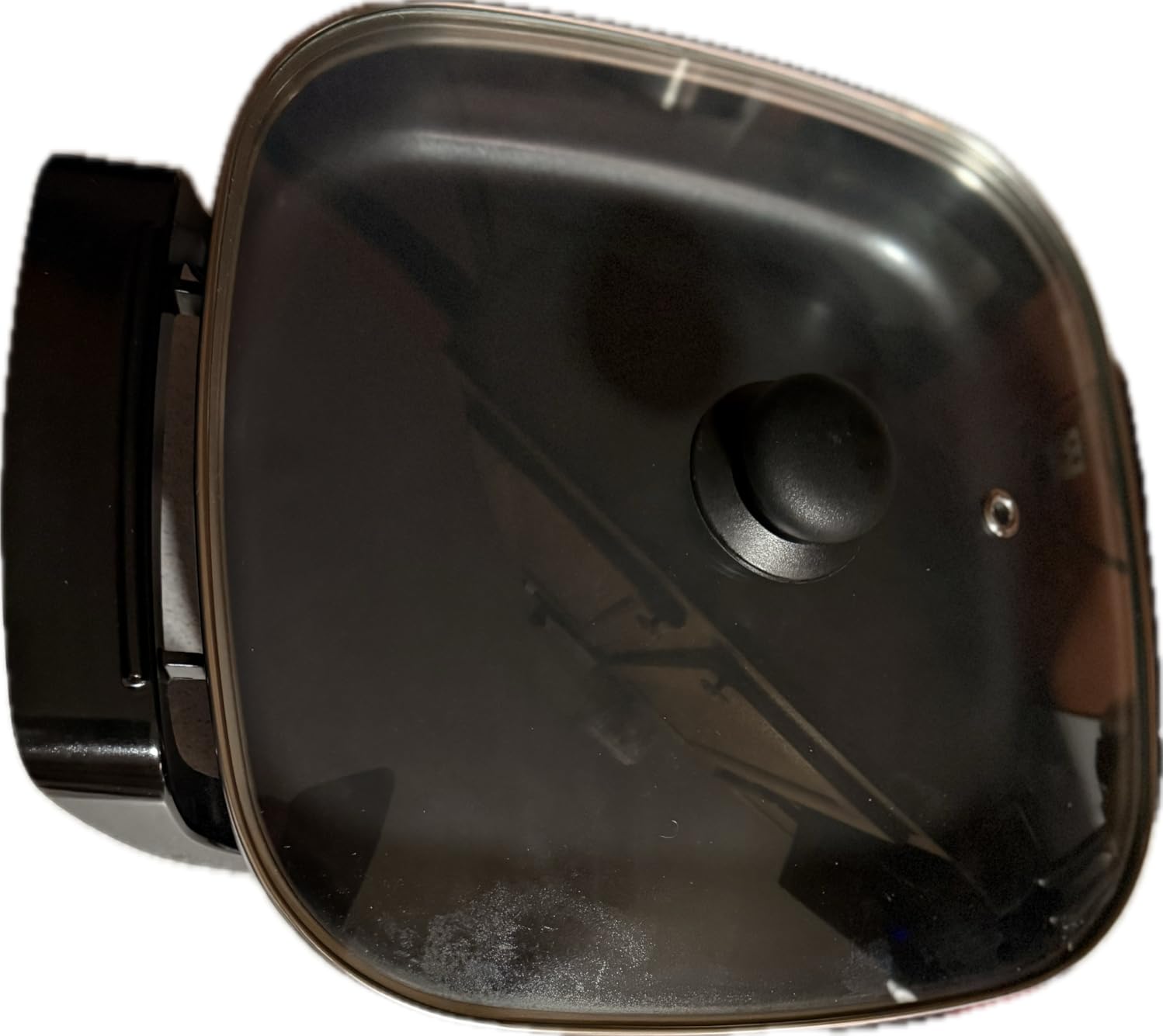 Amazon Basics Electric Skillet and Frying Pan with Glass Lid, Nonstick Ceramic Coating, Adjustable Temperature Control, 15.6 x 12.1 x 6.9 inch, Black customer photo 1