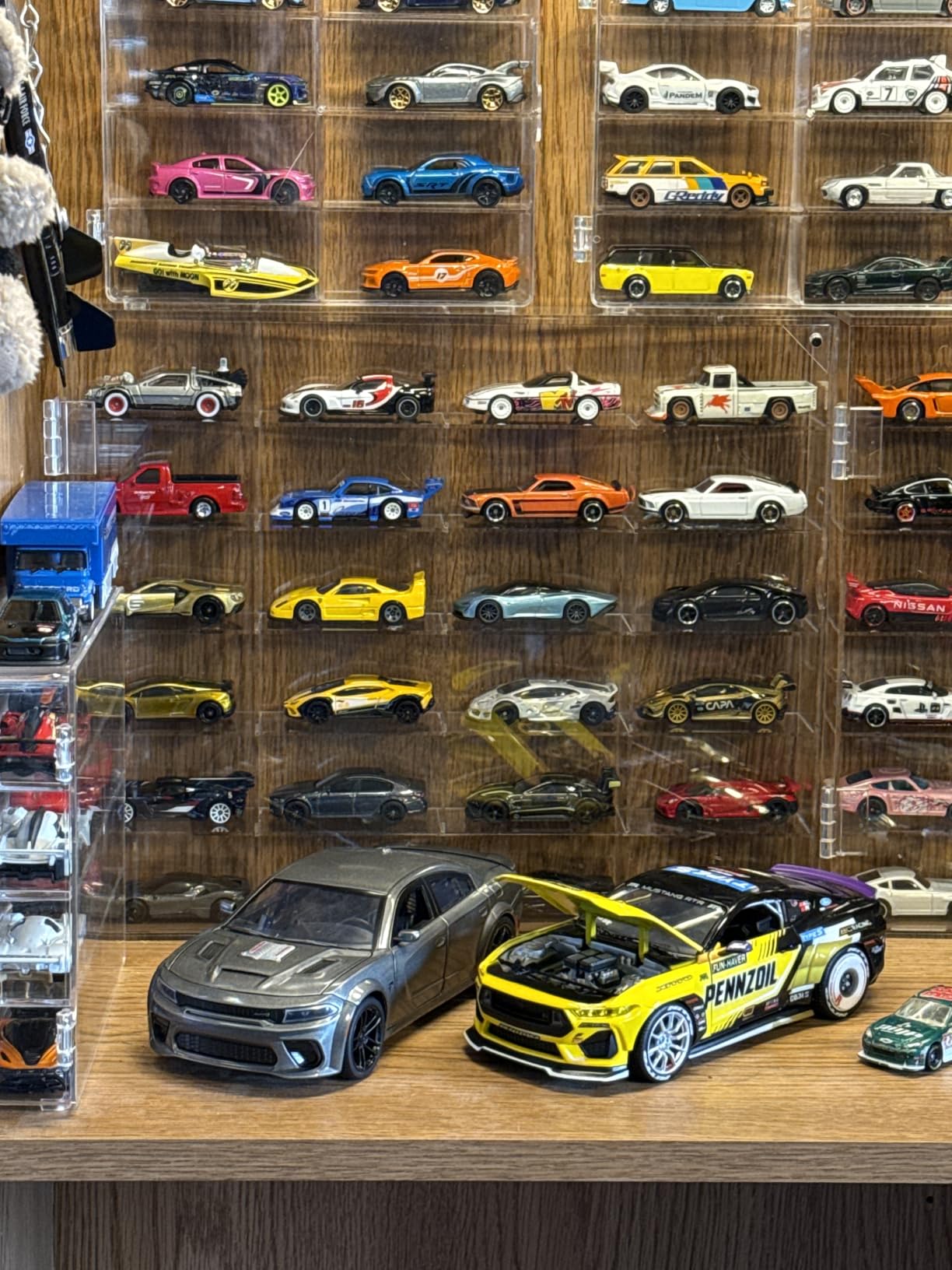 JUESHA Acrylic Display Case for Hot Wheels Storage 1/64 Scale | 6 Levels 24 Slots Toy Cars Showcase Wall Mount or Desktop customer photo 2