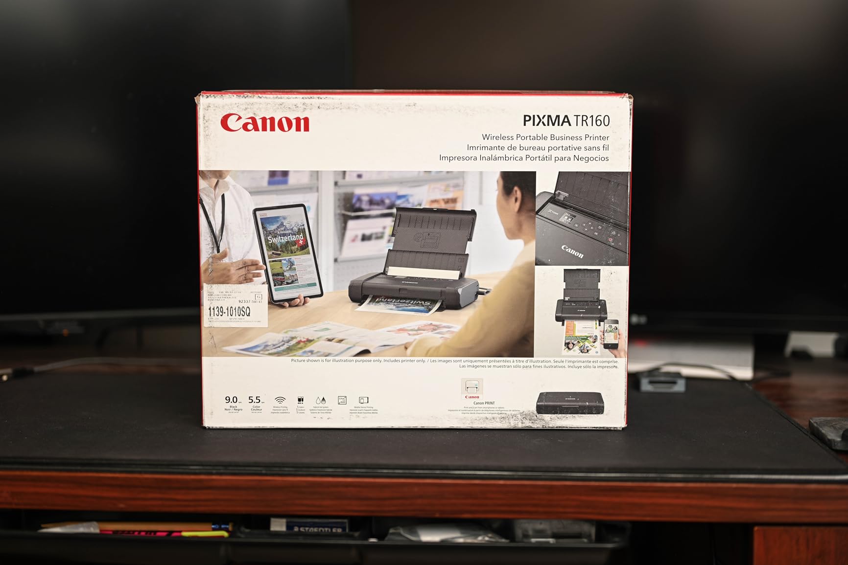 Canon PIXMA TR160 Wireless Portable Lightweight Compact Printer, 50-Sheet Paper Tray and 1.44