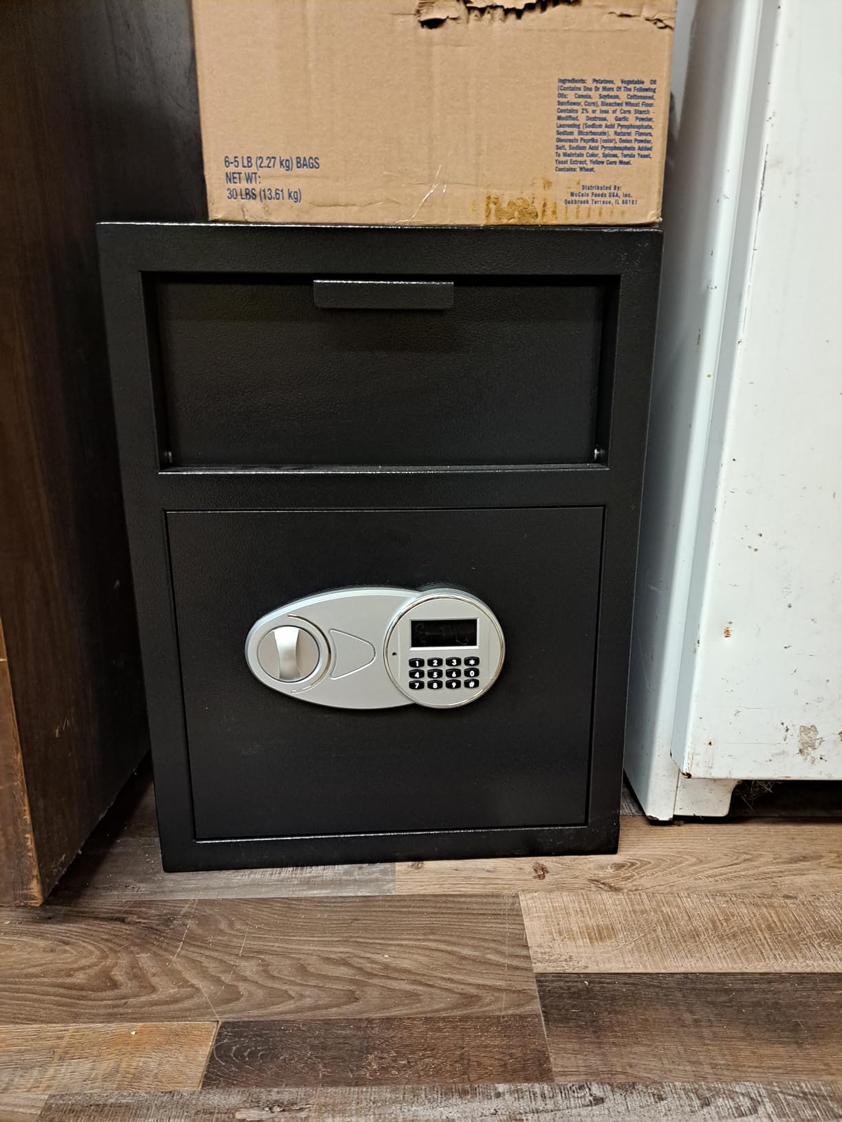 2.6 Cuft Depository Safe for Business with Quick Place Drop Slot, Cash Drop Safes with Digital Combination LCD Display and Anti-Fishing, Security Drop Safe for Cash, Mail, Checks, Document customer photo 2
